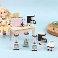 1:12 Dollhouse Mini Decoration Simulation Coffee Maker Coffee Pot Coffee Machine Kitchen Electrical Model Doll Toy 2