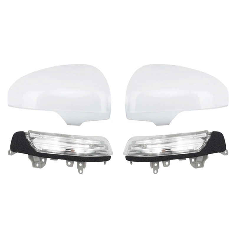 

1Pair Car Rear View Mirror Cover Cap With Turn Signal Flashing For Toyota REIZ Prius 2010 2011 2012