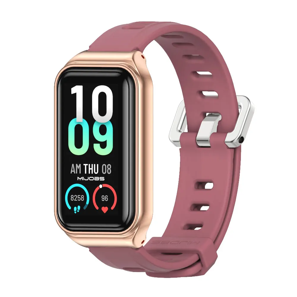 Silicone Waterproof Replacement Strap for Amazfit Band 7 - Soft and Comfortable Watch Bracelet
