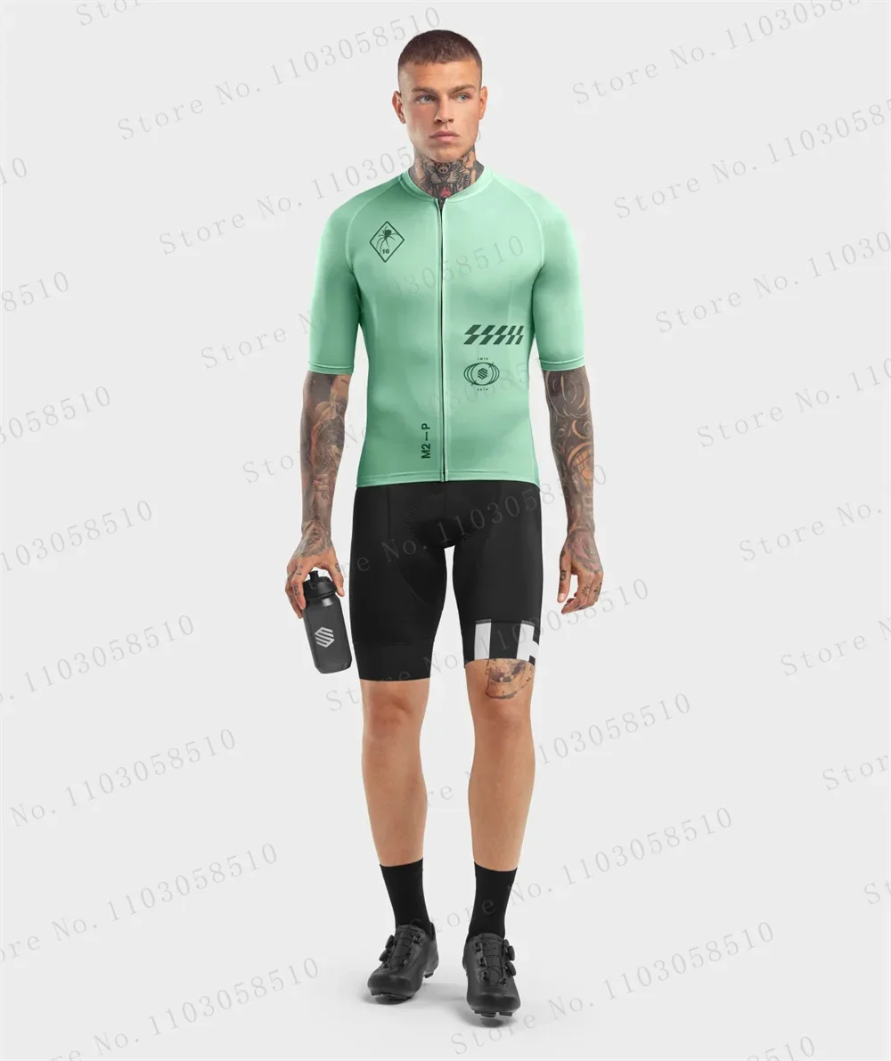 SIROKO Men's Cycling Jersey Sets Bicycle Short Sleeve Cycling Clothing Bike Maillot Breathable Jersey Bib Shorts