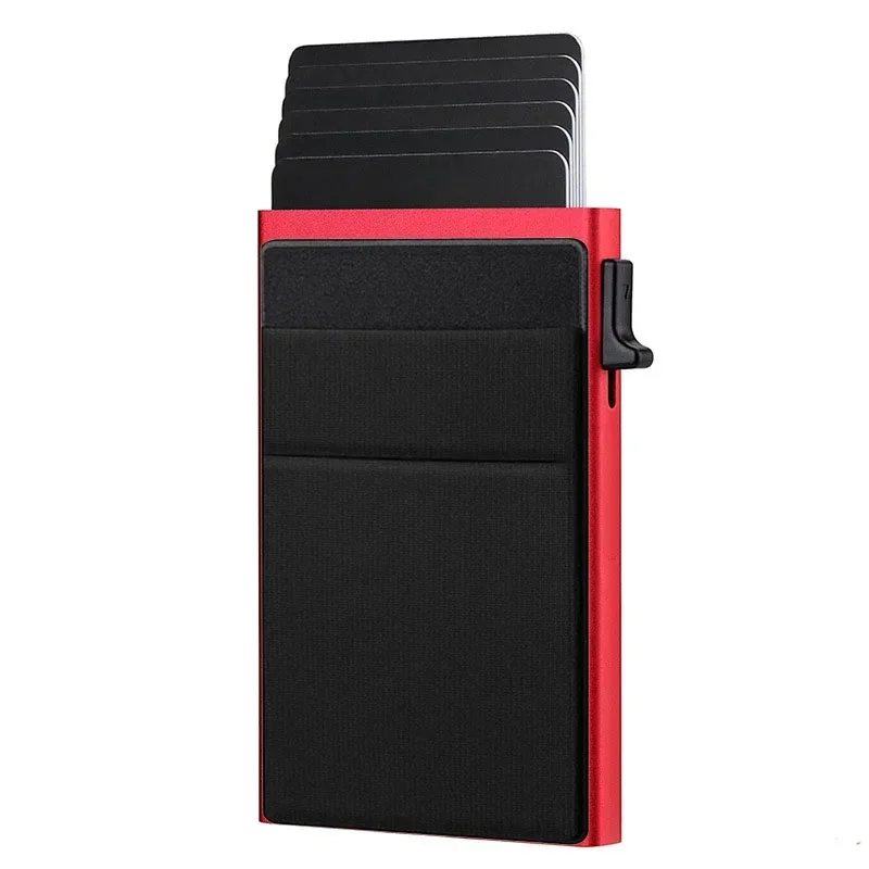 Sleek RFID Blocking Metal Wallet - Minimalist Card Holder with Secure Protection
