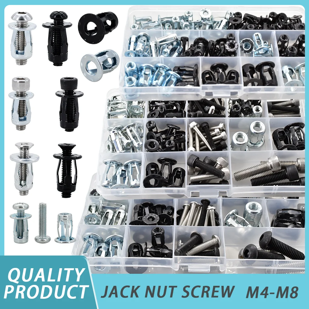 Screw Bolt Nut Set M4 M5 M6 M8 Petal Rivet Nut Screw Set Petal Jack Nut Shape Metal Insertnuts License Plate Fix