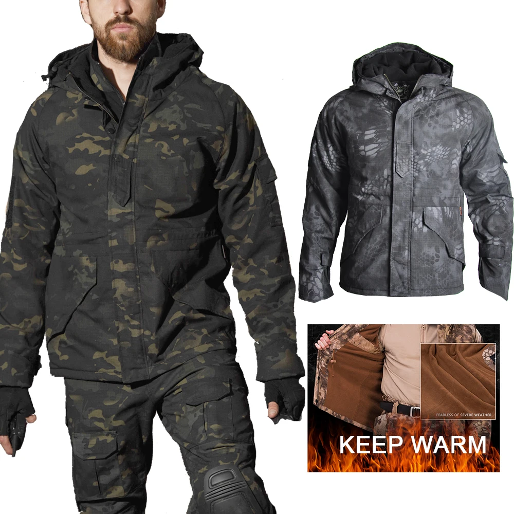 

HAN WILD Tactical Jackets Men Outdoor Hunting Clothes Hiking Clothing Camouflage Military Army Jacket Waterproof Windbreaker