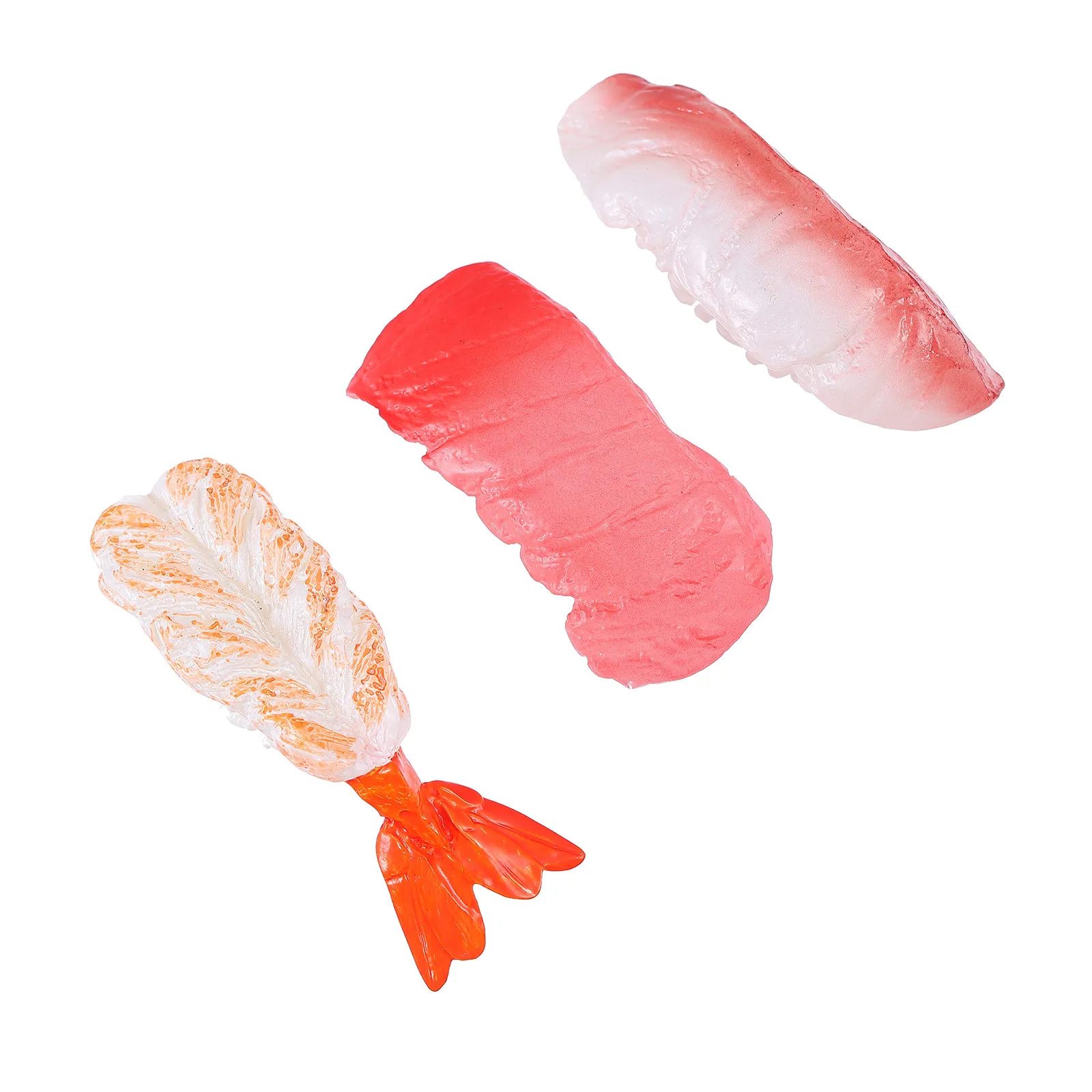 3Pcs 스시 모양의 냉장고 자석 음식 테마 냉장고 장식 주방 캐비닛 화이트 보드 용 수지 자기 접착제
