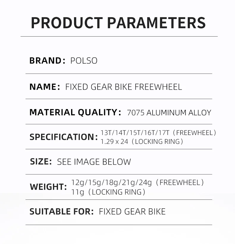 Description Picture 4 of itemPOLSO FC002 Pink Fixed Gear Cog Single Speed AL7075 Fixie Freewheel Track Cycling Flywheel
