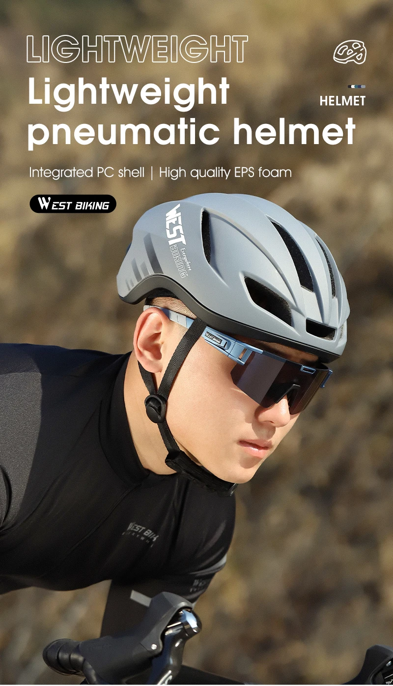 WEST BIKING Fahrradhelm Herren Damen Fahrradhelm Integral geformt verstellbar MTB Straße verdickter Sport sicherer Hut Fahrradhelm – Detail 1