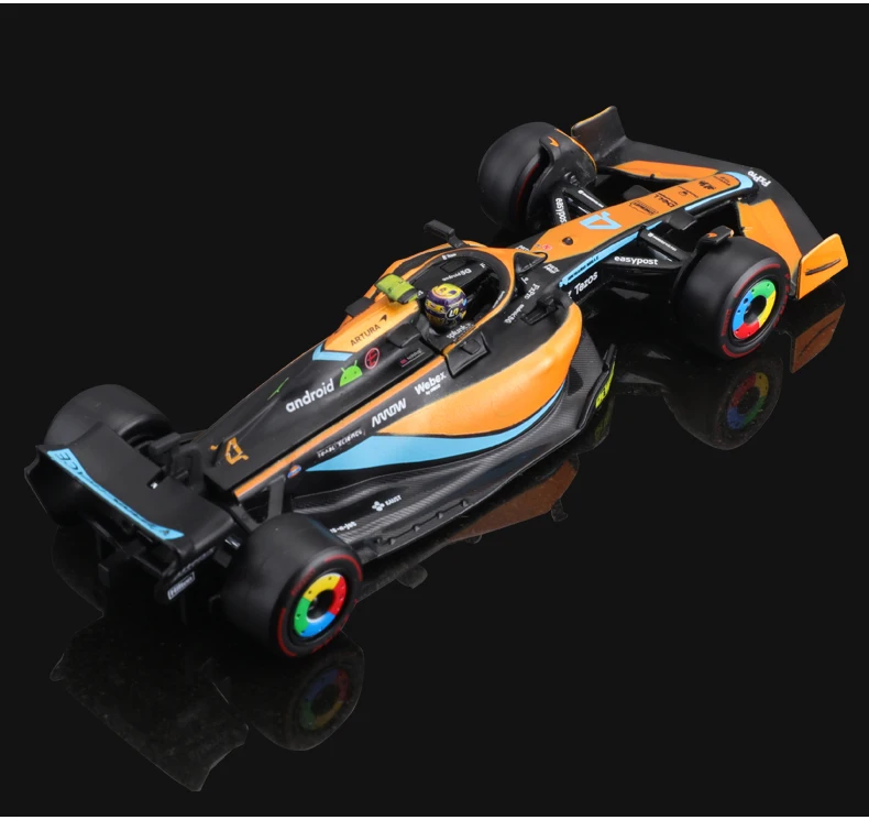 thumbnail image 2 of Xiangtat Bburago 1:43 Scale 2022 F1 MCL36 Model - Daniel Ricciardo & Lando Norris Diecast Cars 2 of 9