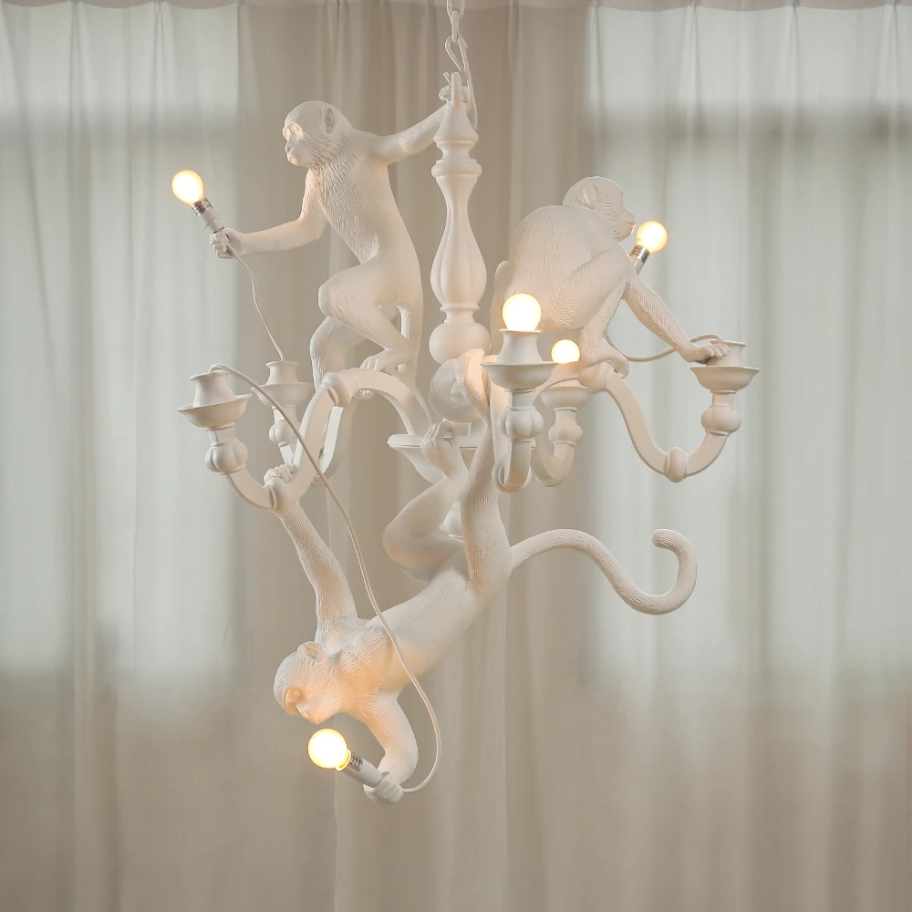 Monkey Pendant Lamp Chandelier For Loft Villa Living Room