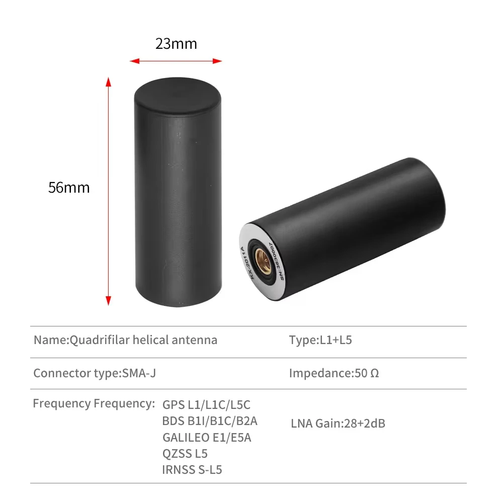 RTK GNSS Antenna High Precision Helix Positioning UAV Unmanned Vehicle Ship GPS L1 L2 L5 GLONASS Beidou Galileo SMA Waterproof rtk gnss antenna