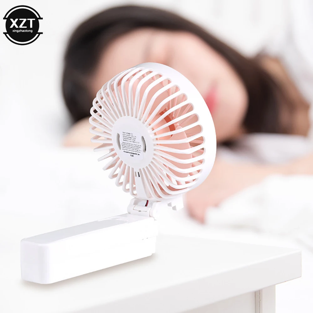 1Pcs USB Mini Fan Portable Handheld Electric Fan Rechargeable Desktop Air Cooler Outdoor Cooling Travel Hand Office Home