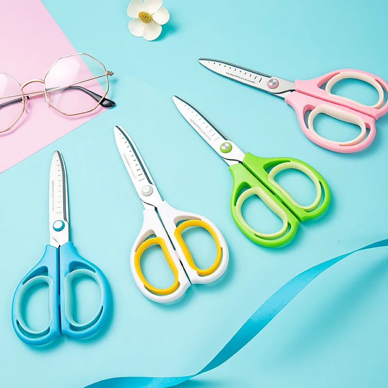 1Pc KOKUYO Scissor AIROFIT Anti Stick Multi Color Safe Scissors Cutter Diary Journal Craft Stationery Office School Supplies