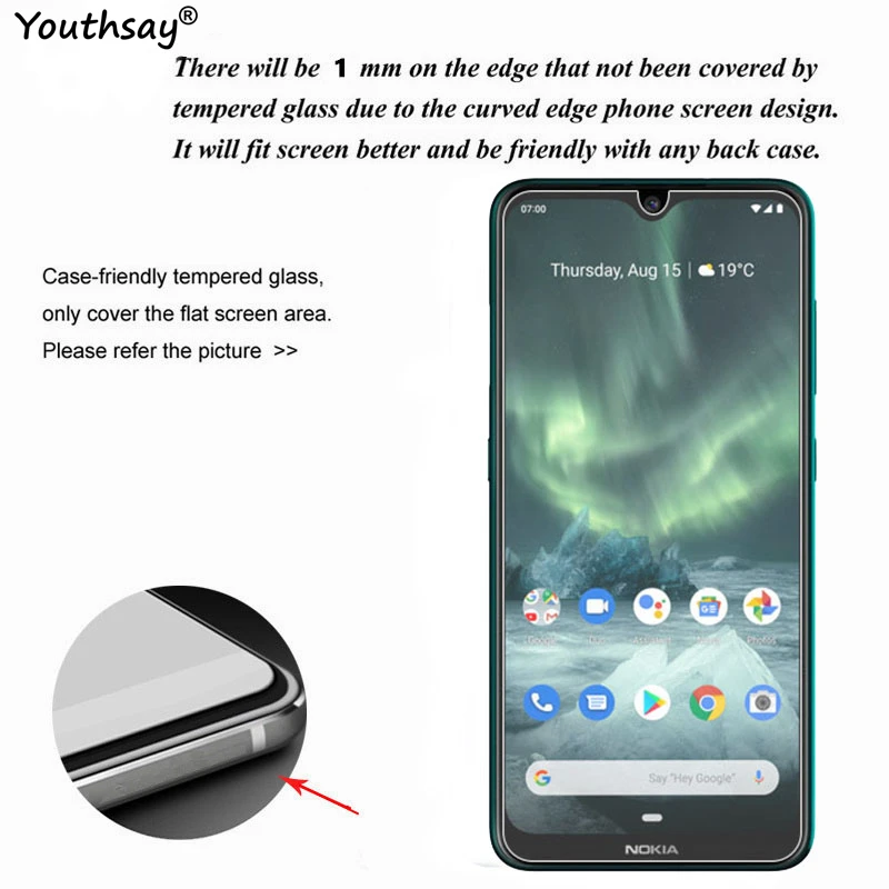 Upscreen Pellicola Protettiva Hybrid Glass Per Nokia 7.2 – Durezza 9H, Anti Impronte, Alta Trasparenza, Montaggio Senza Bolle, Made In Germany - 2