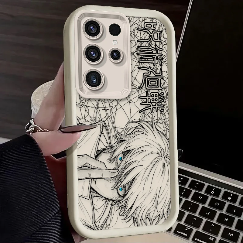 Satoru Gojo Messy Doodle Linework Soft Phone Case