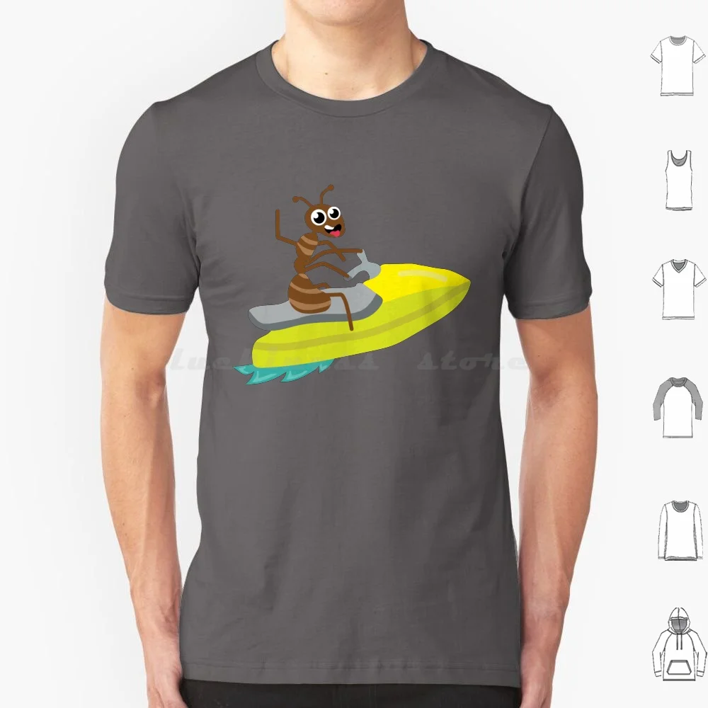 Ant Riding A Sea Doo T Shirt Big Size 100% Cotone Ant Riding Sea Doo Seadoo Ant On A Seadoo Ant On A Sea Doo Lettercann