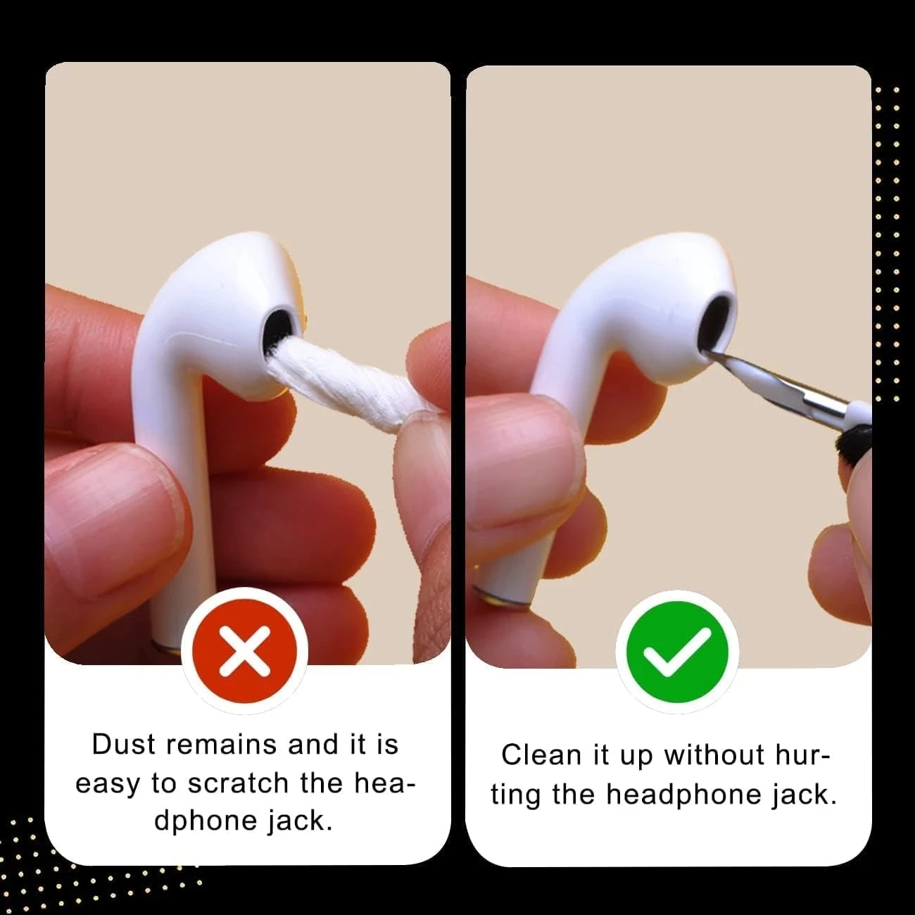 Wireless Earphone Cleaning Kit with Brush Tool
