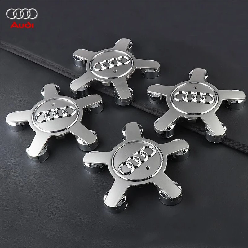 4Pcs/set135MM 8R0601165 4F0601165N For Audi A3 A4 A5 A6 A7 A8 S4 S6 Q3 Q5 Q7 TT B5 B6 Car Wheel Center Cap Hub Covers Badge