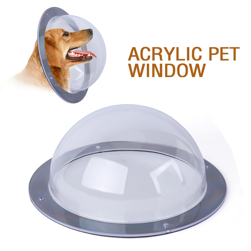 Pet Dog Fence Window Bubble Dome Peek Window Pets Dogs Cats Clear Safe Durable Acrylic Fences