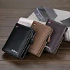 Luxury Brand Men Short Wallet Vertical Multi-card Position Snap Coin Purse Fashionable Youth Card Bag Male PU Solid Color Clutch 2