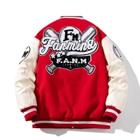 Winter Letter Baseball Jacket for Men & Women | Thick Warm American Varsity Jacket with Leather Sleeves | Hip Hop Patchwork Coat - Image 4
