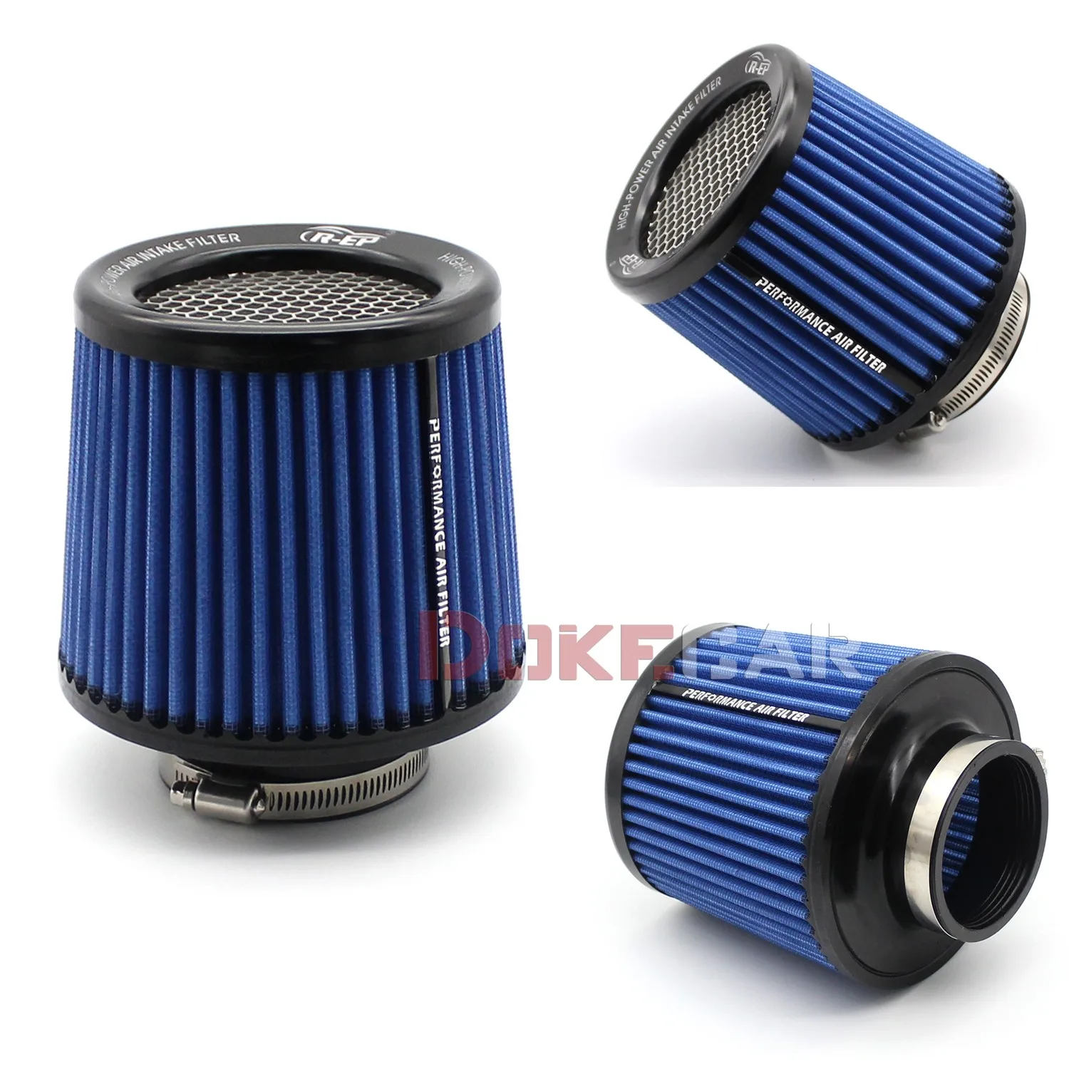 Universal High Flow Cold Cone Air Intake Filter for Racing Sport Car Engine 2.5/3/3.5/4inch