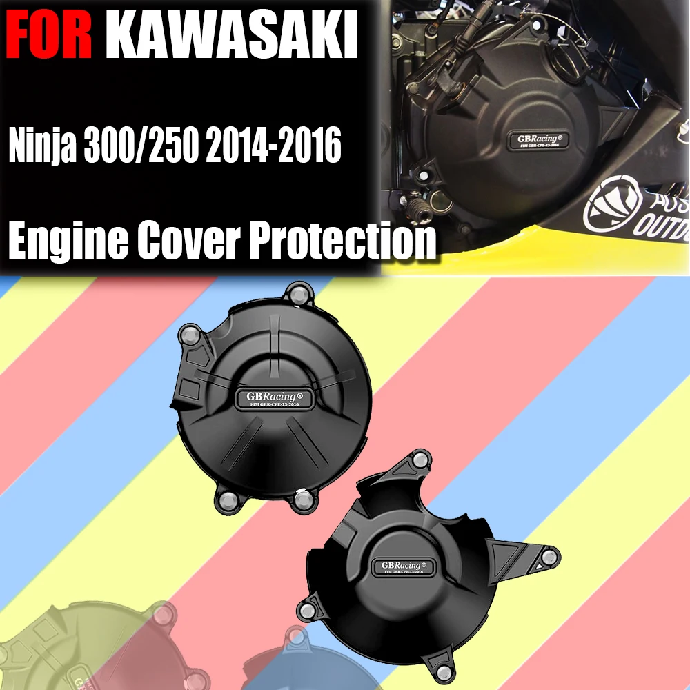 Ninja 300 Motorcycle Engine Case Guard Protector Cover GB Racing For