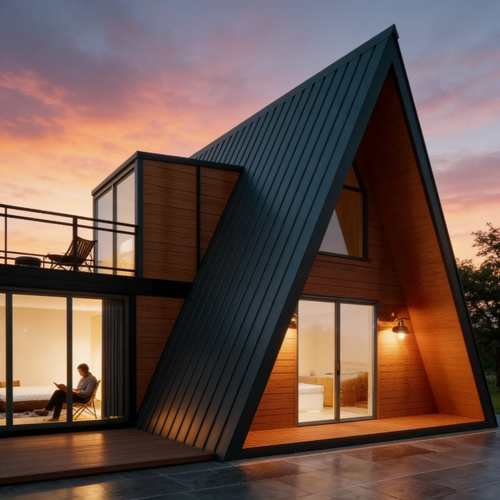 Fast Install Triangular Prefab Tiny House - Mobile Modular Cabin for ...
