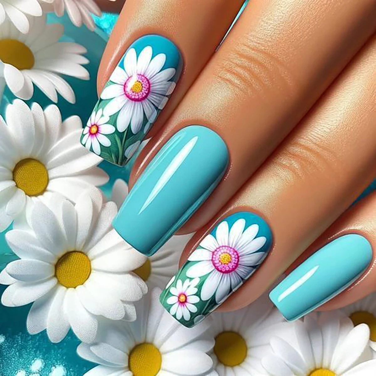 Smarsty Short Square Fake Nails 10