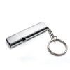 Portable Aluminum Safety Whistle For Outdoor Hiking Camping Survival Emergency Keychain Multi Tool Dual-tube Survival Whistle 5