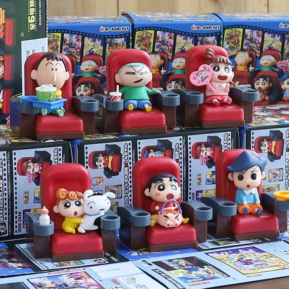 Мультяшная фигурка Bandai Crayon Shin Chan, кавайная игрушка, аниме театр, серия кинотеатров, декоративные экшн-фигурки, японские игрушки