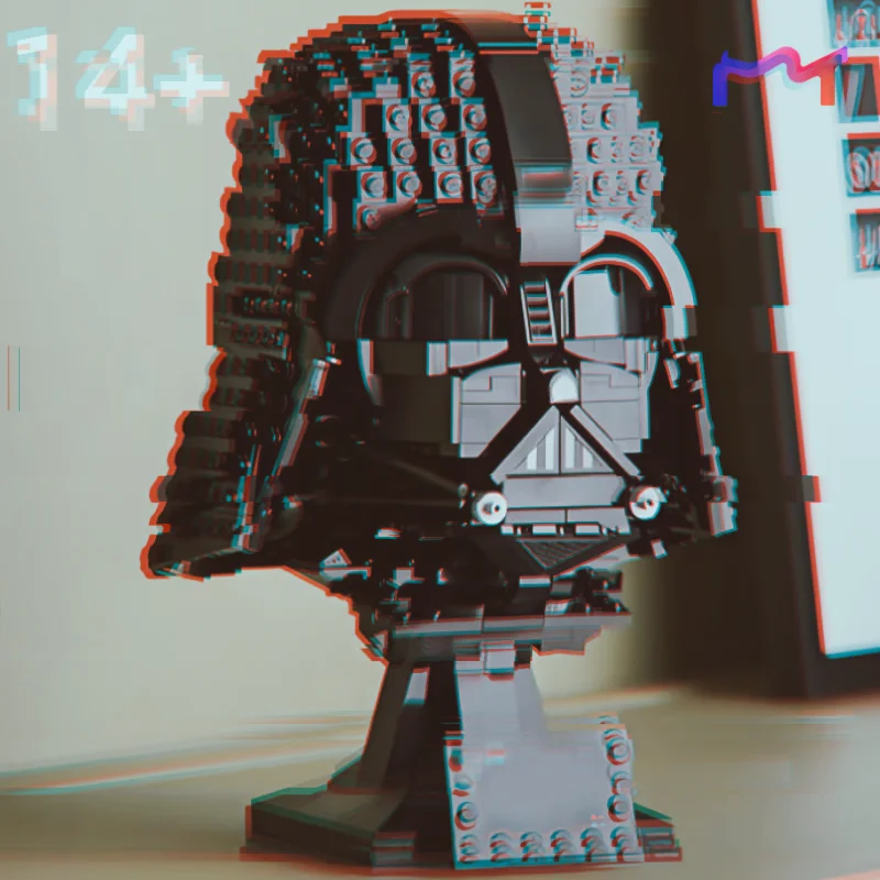 2026년 신제품 834PCS 우주 전투 다스베이다 헬멧 버스트 블록 모델 브릭 DIY 장난감 어린이 성인 크리스마스 생일 선물