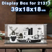 Acrylic display box for lego 21317 display case for Willie Steamboat building block dustproof clear showcase bricks storage box 1