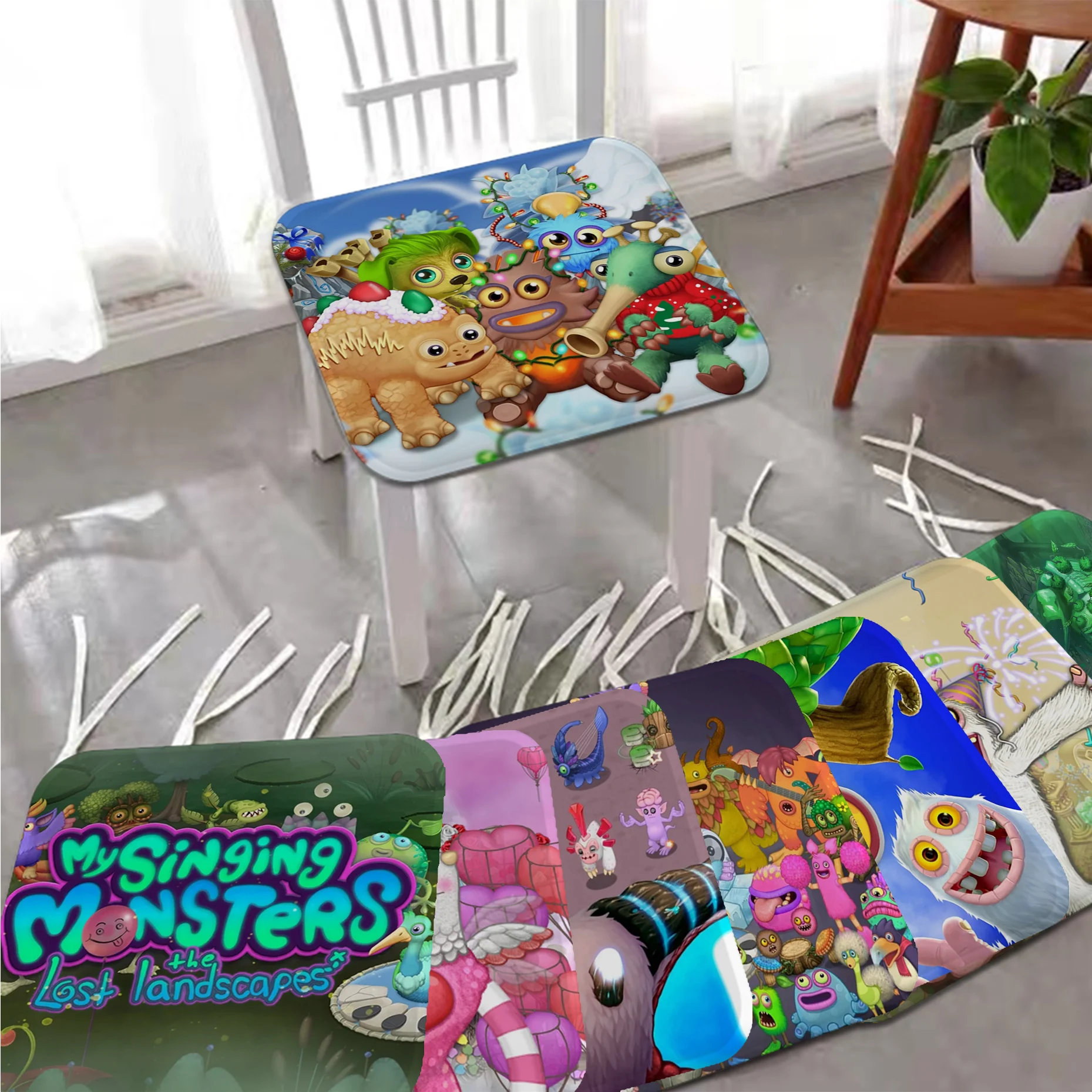 3D My Singing Monsters Cushion Mat Art Sgabello Pad Patio Home Kitchen Office Chair Cuscino Del Sedile Sedile Del Divano 40X40Cm Sgabello