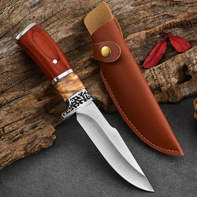 1PC Outdoor Hunting Cutting Meat Camping Knife Stainless Steel