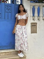 Lace Skirt Set Dress Summer Women Beach Holiday Sexy Cotton Matching Set Outfits Spring White 2 Pcs Vestidos Female Set 2025 - Image 6