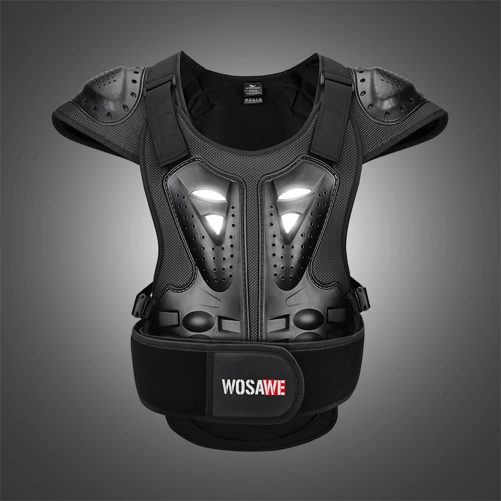 WOSAWE Motorcycle Armor Vest Racing Chest Protector Cycling Motocross Off-Road Ski Body Protective Snowboarding Jackets Adult