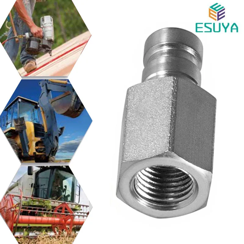 

ESUYA PD342 Series Test Port Quick Nipple with Female Pipe Thread, 1/8" Body Size, 1/4"-18 NPTF Thread Size, 1.63" Length