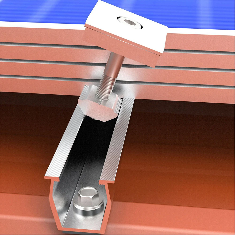 solar suporte do trilho folha trapezoidal telhado 04