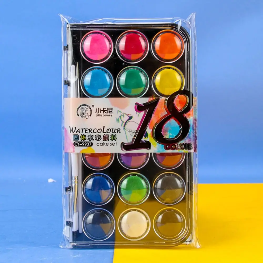 12/18/24/36Colors Solid Watercolor Paint Set Metallic Glitter Plastic Box Watercolor Pigment Painting Pigment Set Students 6