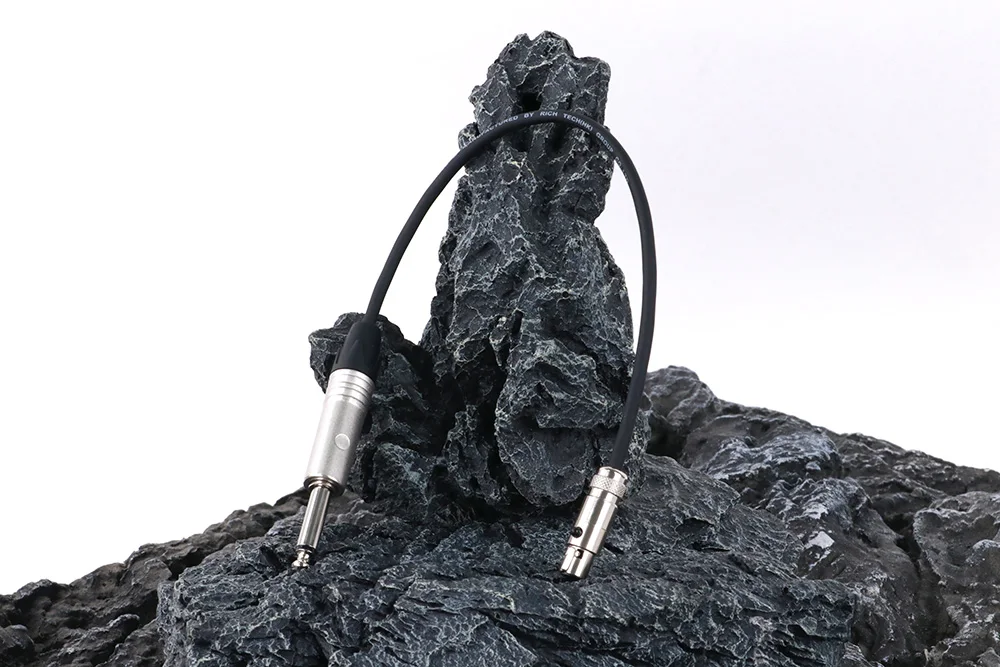 3-polige Mini-XLR-Buchse auf 6,35mm 1/4 "ts Gitarren bass instrument Audio-Verlängerung adapter kabel für Kopfhörer-Verstärker-Mikrofons ystem – Detail 2