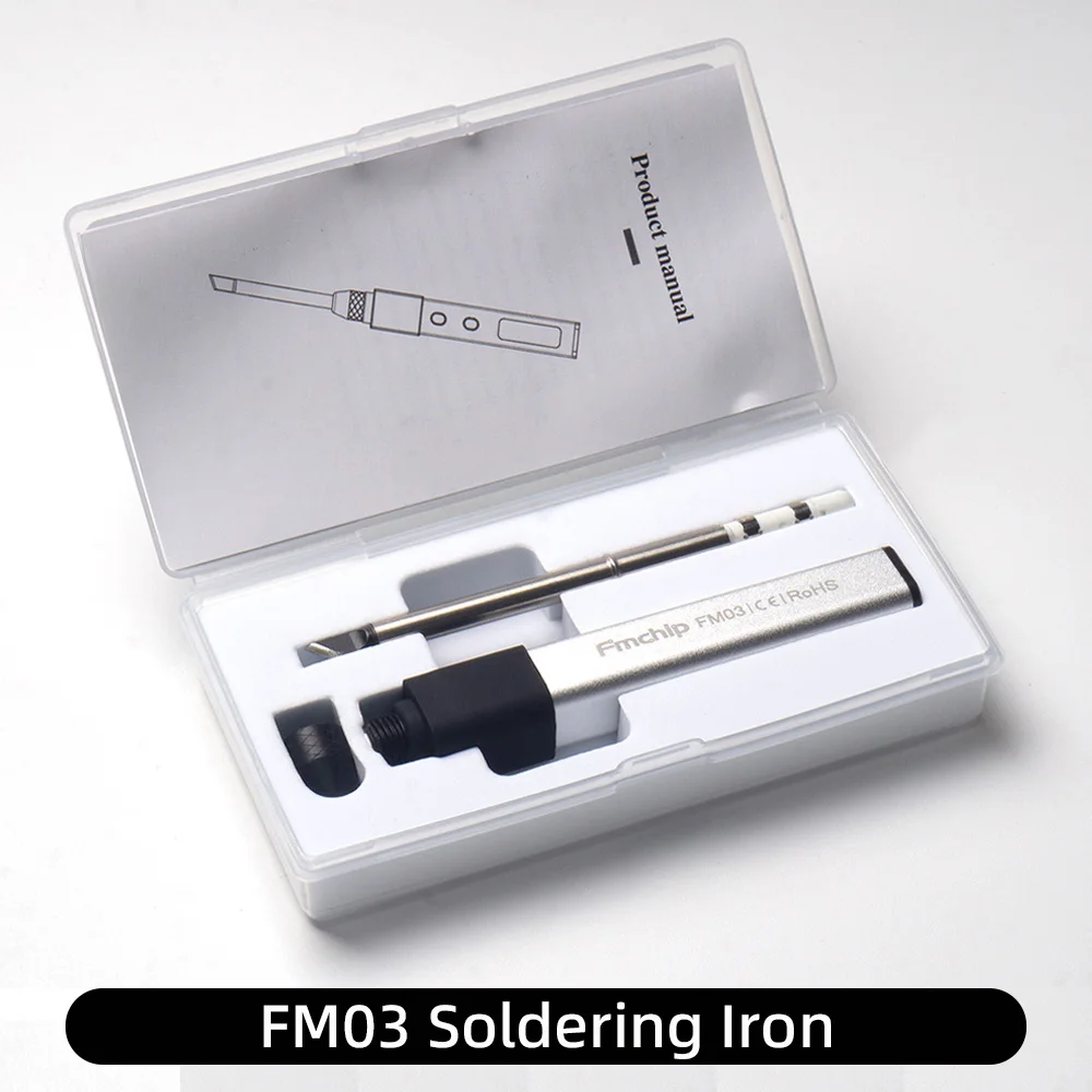 FMchip FM03 Soldering Iron 65W Portable Smart Adjustable Temperature Aluminum Alloy Digital Solder Station Tools T65 Tip