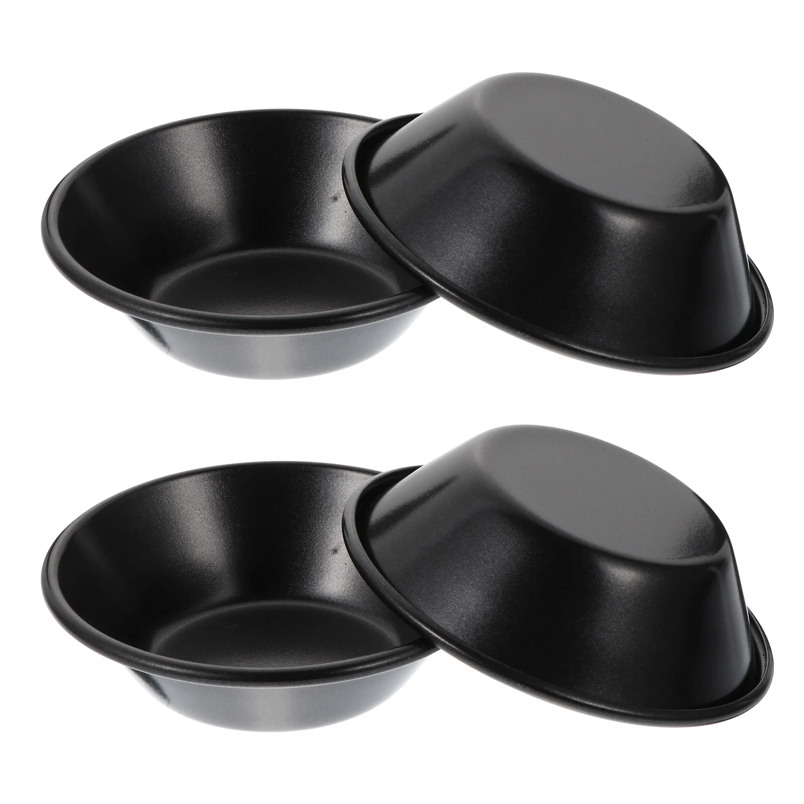 

4 Pcs Egg Tart Mold Practical Fudge Molds Carbon Steel Baking Pans Round Biscuit Non-stick Cake Multipurpose DIY