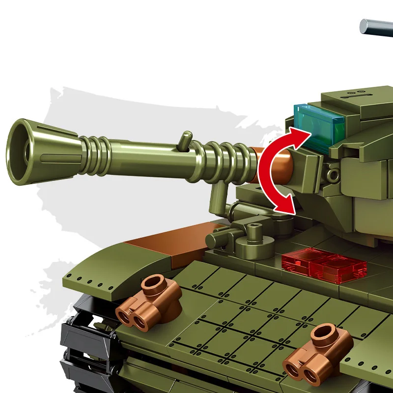 2가지 변경된 군용 M46 패튼 M60A2 주력전차 조립 블록 세트 육군 피규어 차량 2차 세계대전 브릭 장난감 선물용