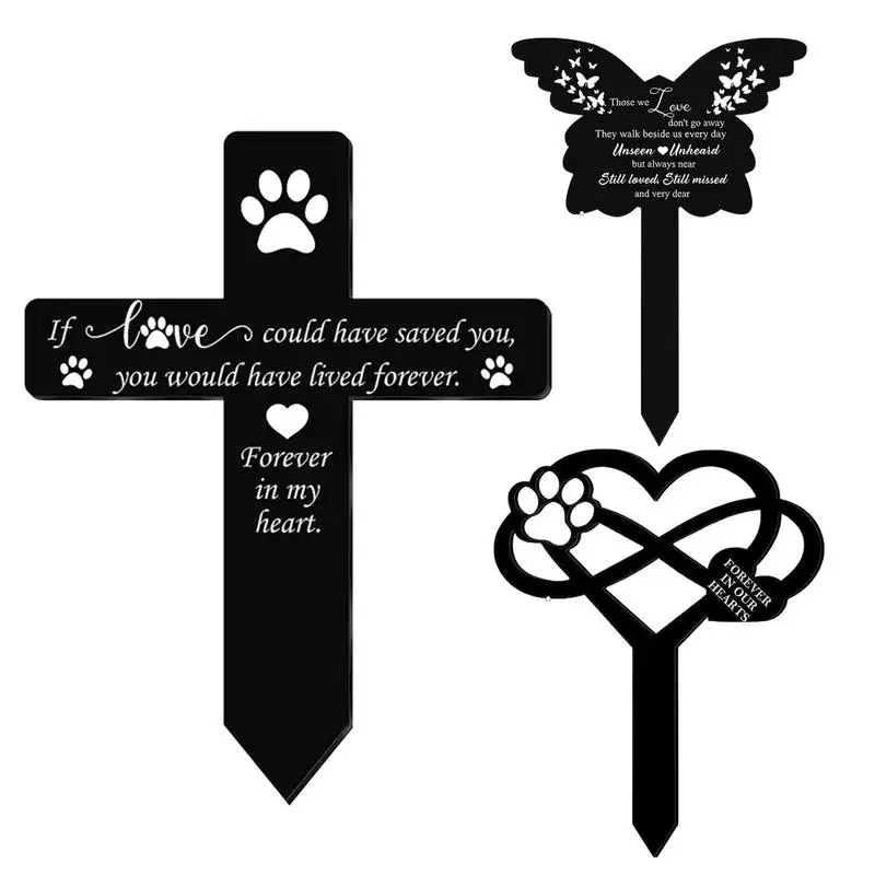 Dog Grave Marker Dog Cemetery Garden Stake Memorial Yard Decorations Pet Loss Outdoor Plaques Claw Sympathy Garden Grave