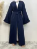 Chog omenRamadan Simple Open Abaya pour femmes, Dubaï, Turquie, Kaftan musulman pour femmes, Kimono, Robe modeste, Caftan Marocain, Vêtements Islamiques