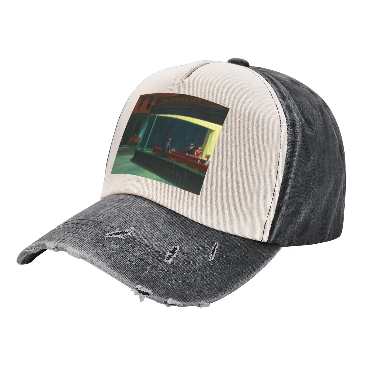 

Nighthawks by Edward Hopper Baseball Cap Custom Cap summer hat Icon Men Caps Women's