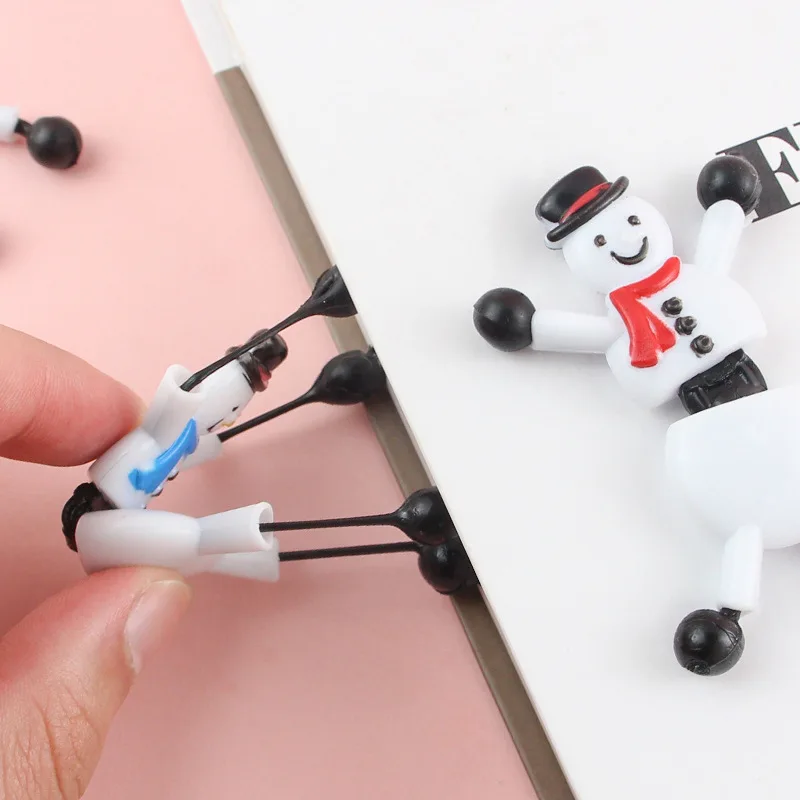 50-5Pcs Cute Snowman Christmas Sticky Wall Poseable Stretchy Toys 2026 New Year Gift Kids Birthday Party Favors Pinata Fillers