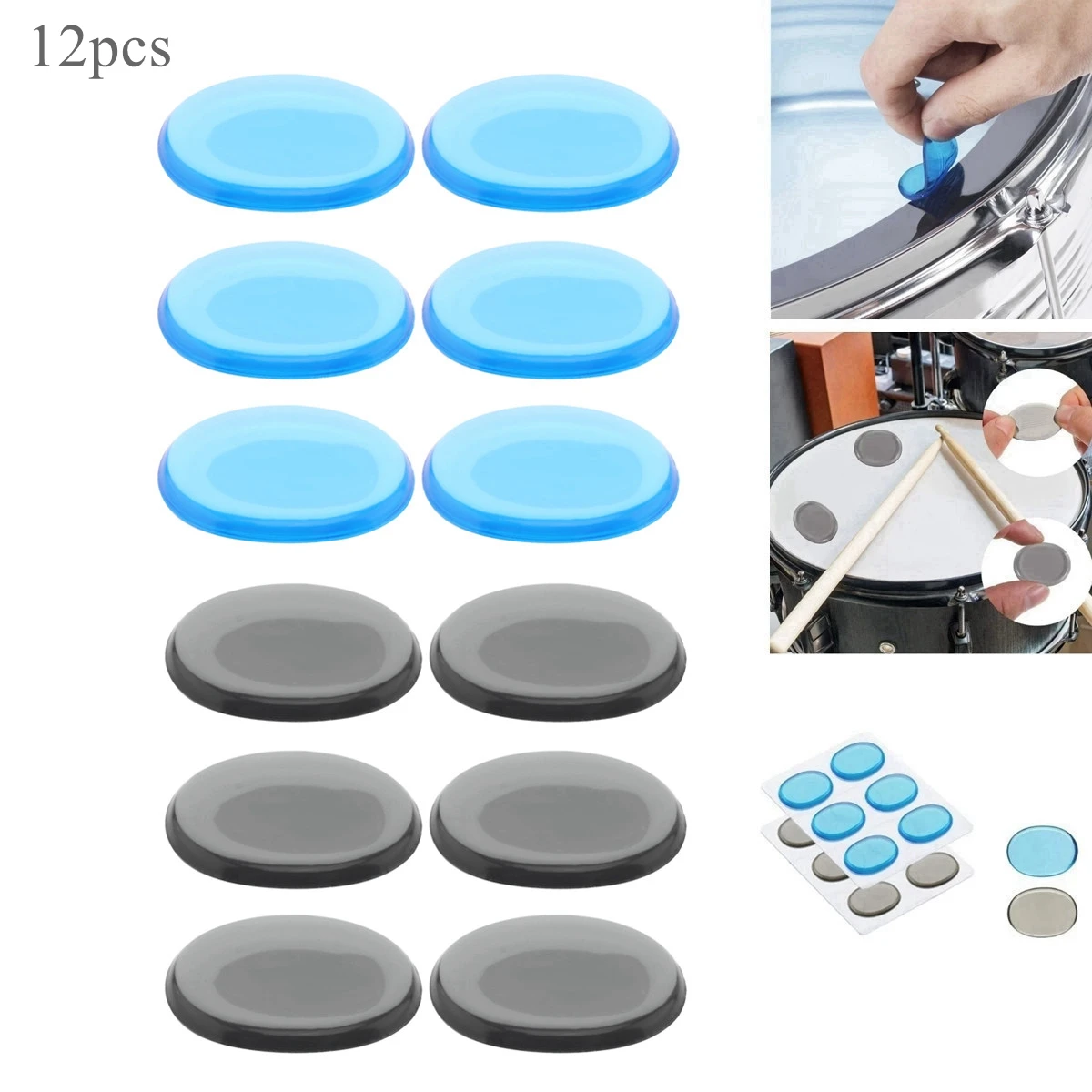 thumbnail image 2 of 30PCS Adhesive Drum Dampeners Pads Silicone Drum S... - Vicedeal 2 of 13