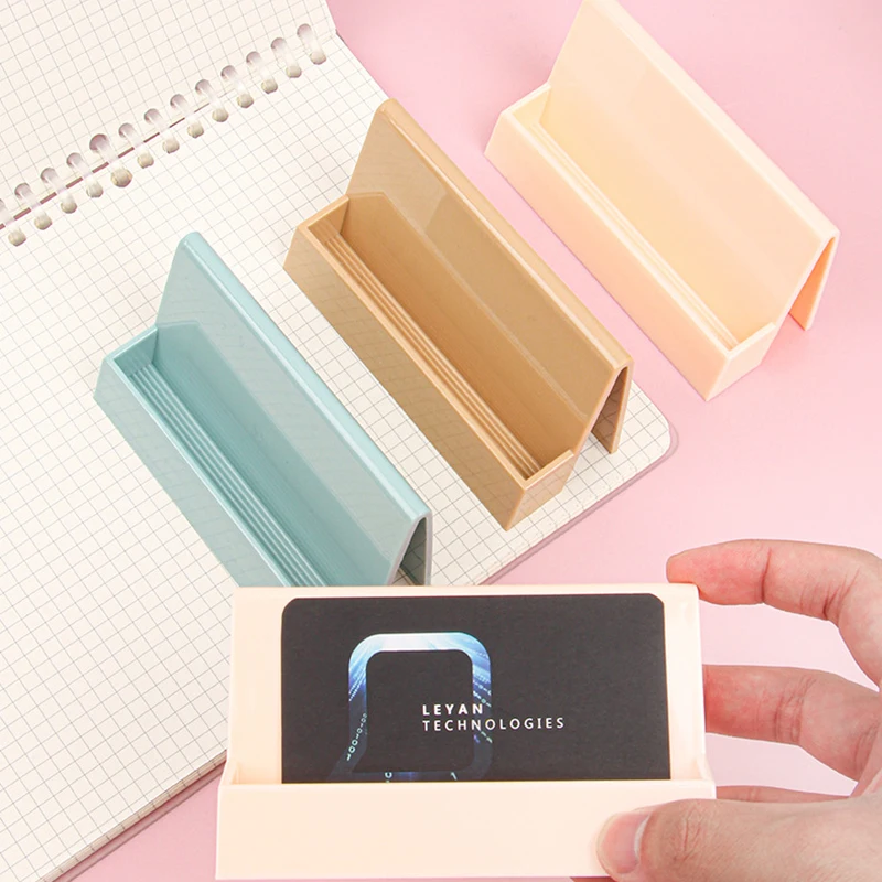

Simple Business Card Display Rack Plastic Memo Note Tag Holder Exhibition Dedicated Card Stand Desk Storage Organizer