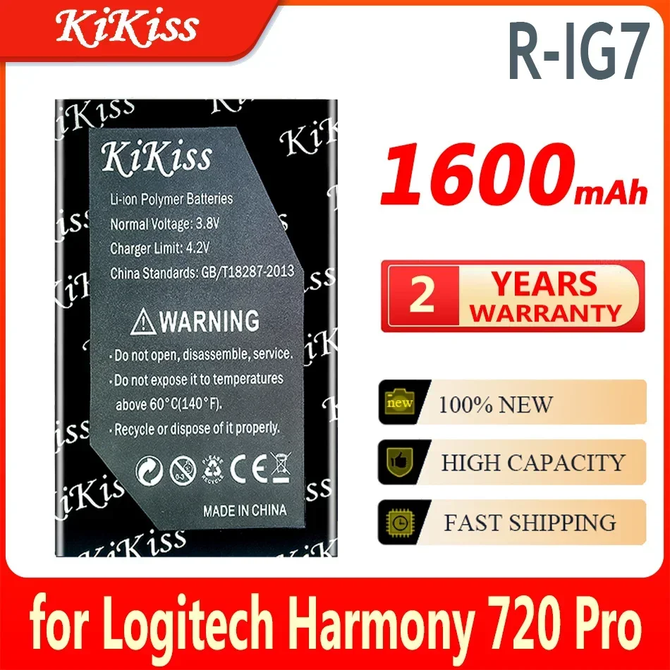 1600Mah Kikiss Potente Batteria R-Ig7 (Harmony 880) Per Logitech Harmony 720Pro 780 785 880Pro 885 890Pro 895 900Pro 720 Pro