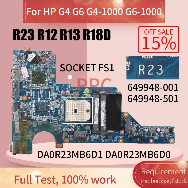 Placa-mãe Portátil para Notebook hp G41000 G4-1300ax Da0r23mb6d1 Da0r12mb6e0 Da0r13mb6e0 Dar18dmb6d0 R23 R12 R13 R18d